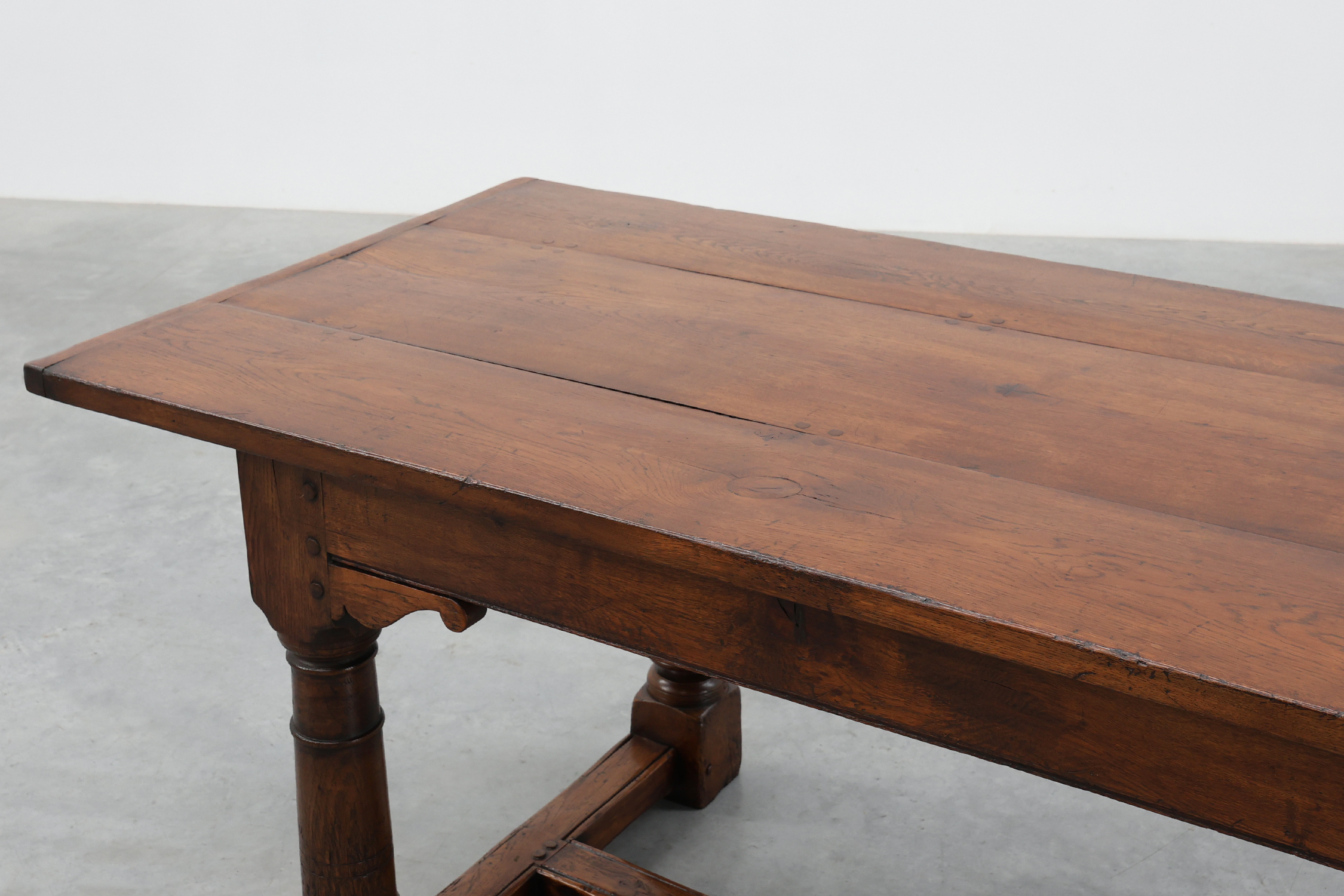 Large French Oak Refectory Dining Table, Renaissance Revival, circa 1880thumbnail